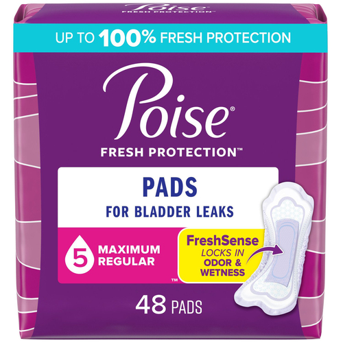Poise Maximum Absorption Pads Regular length