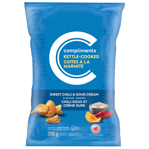 Compliments Kettle Cooked Sweet Chilli & Sour Cream Potato Chips