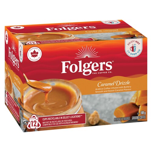 Buy Folgers Coffee Caramel Drizzle 12 K-Cups 108 g | FreshCo