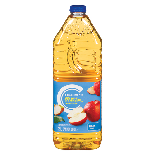Compliments Low Acid Unsweetened Apple Juice