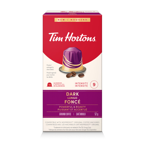 Buy Tim Hortons Nespresso Compatible Espresso Capsules Dark Lungo