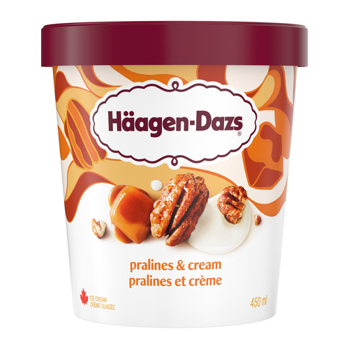 Buy Haagen-Dazs Ice Cream Pralines & Cream 450 ml | Foodland