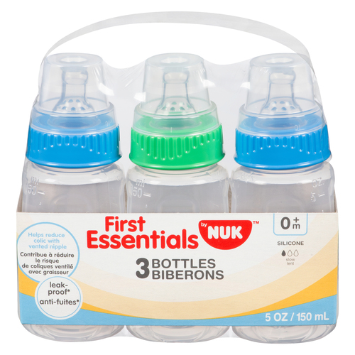 Buy NUK First Essentials 0m+ Silicone Slow 150 ml (3 Bottles) | Sobeys Inc.