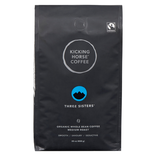 Kicking Horse Coffee Organic Whole Bean Coffee Three Sisters Medium Roast