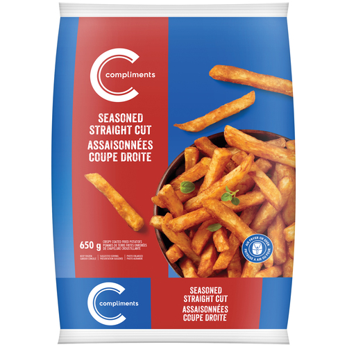 Compliments Frozen French Fries Seasoned Straight Cut