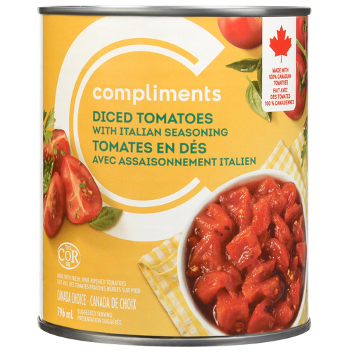 Compliments Canned Diced Tomatoes with Italian Seasoning