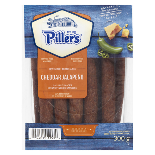 Piller's Sausage Snacks Cheddar Jalapeno