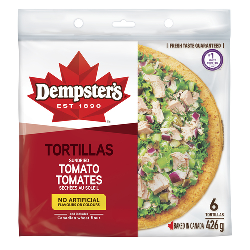 Dempster’s Tortillas Sundried Tomato Large