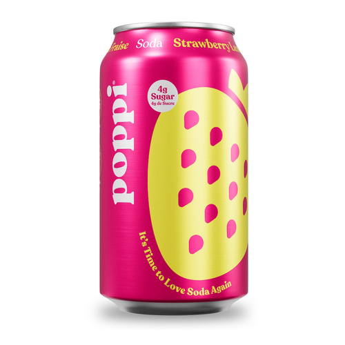 Poppi Soda Strawberry Lemon Can 1 x 355 ml