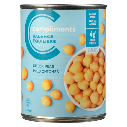 Compliments Balance Canned Chick Peas No Salt Added
