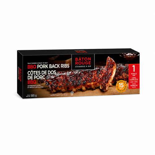 Buy Baton Rouge Pork Back Ribs BBQ 585 g | IGA