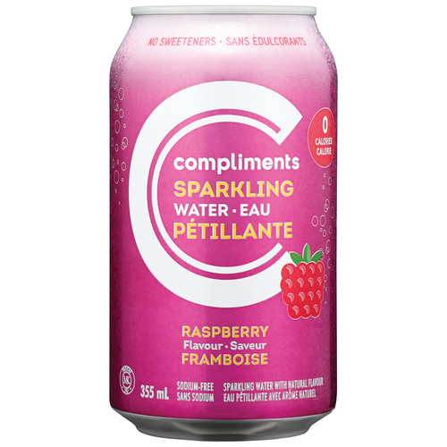 Compliments Sparkling Water Raspberry