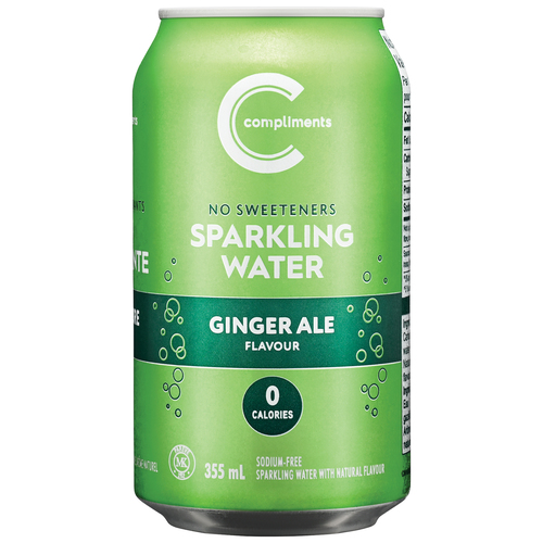 Compliments Sparkling Water Ginger Ale