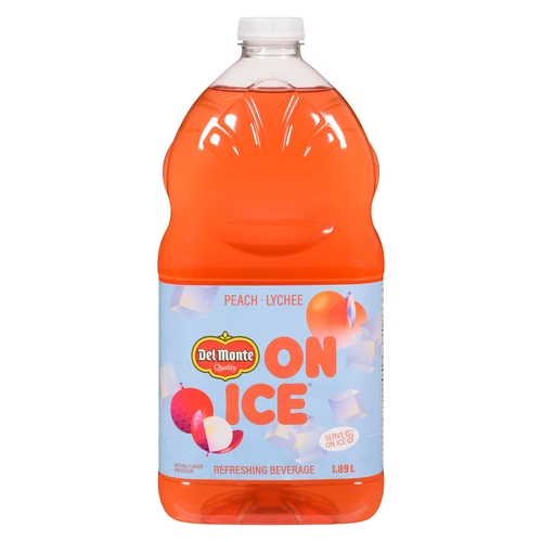 Del Monte On Ice Refreshing Beverage Peach Lychee 1.89 L