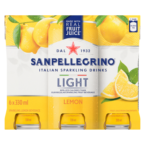 San Pellegrino Sparkling Beverage Light Lemon