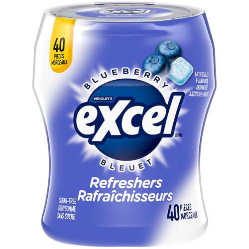 Excel Refreshers Sugar-Free Gum Blueberry