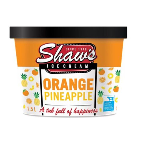 Shaw's Ice Cream Orange Pineapple