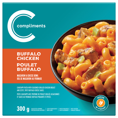 Compliments Frozen Macaroni & Cheese Bowl Buffalo Chicken