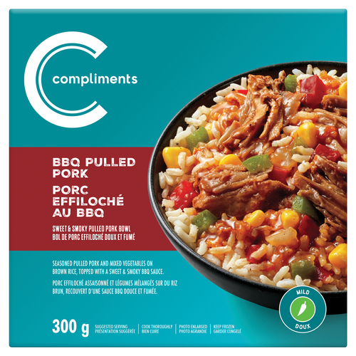 Compliments Frozen Dinner Bowl BBQ Pulled Pork