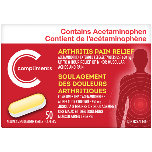 Buy Compliments Arthritis Acetaminophen Extra Strength 650 mg Caplets ...