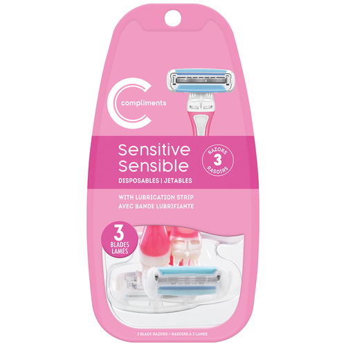 Buy Compliments Sensitive Disposable Razer 3 Blades 3 Pack | Safeway Canada
