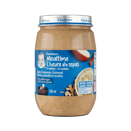 Mealtime Apple Cinnamon Oatmeal Purée, For Babies and Toddlers 8 Months & Up