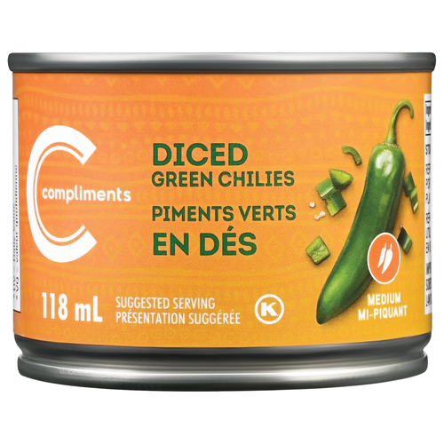 Compliments Diced Green Chilies