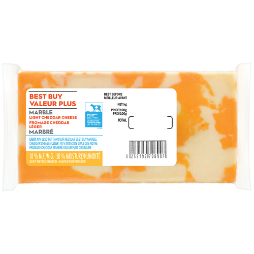 Best Buy 18% Light Cheddar Cheese Marble