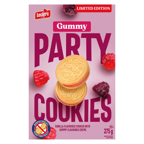 Leclerc Peanut-Free Party Cookies Cotton Candy