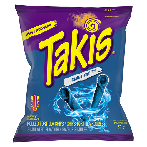 Takis Rolled Tortilla Chips Blue Heat Extreme