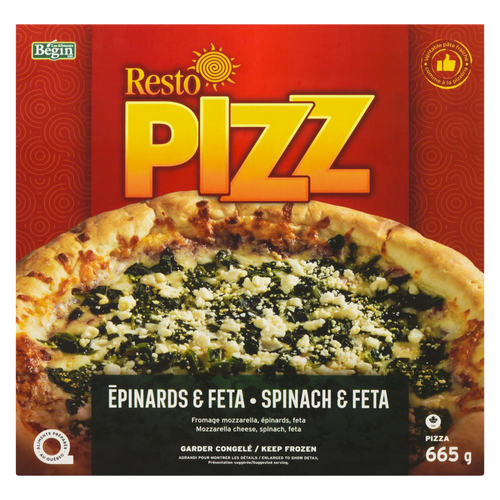 Buy Resto PIZZ Frozen Pizza 12-Inch Spinach & Feta 665 g | IGA