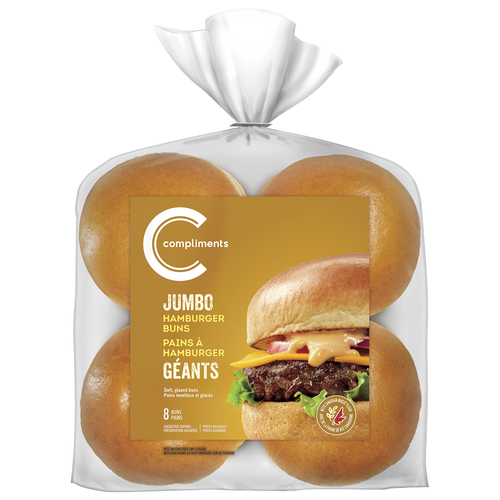 Compliments Jumbo Hamburger Buns