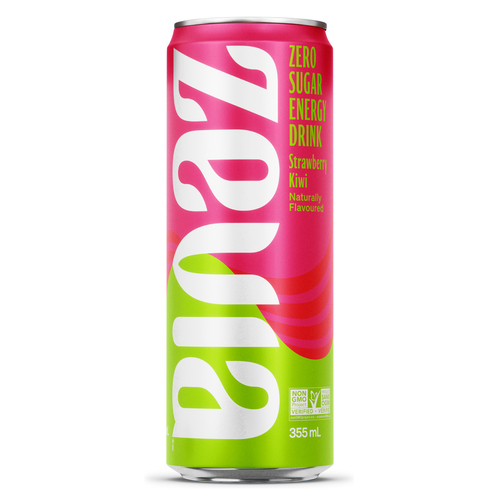 Buy Zevia Zero Sugar Energy Drink Strawberry Kiwi 355 ml (can