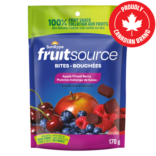 SunRype Fruitsource 100% Fruit Bites Apple Mixed Berry 170 g