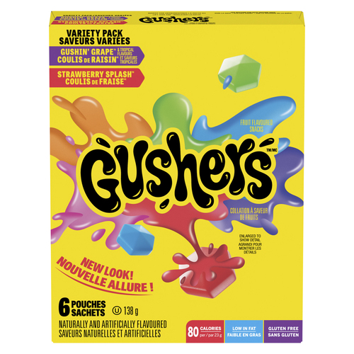 Gushers Gluten-Free Fruit Flavoured Snacks Variety Pack