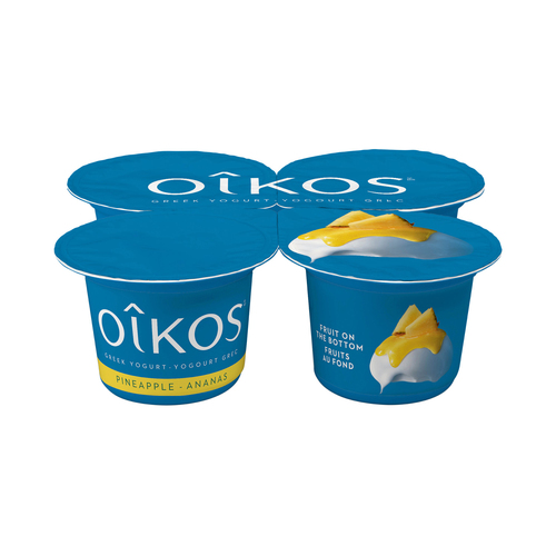 Oikos Greek Yogurt Pineapple Fruit on the Bottom 2% M.F.