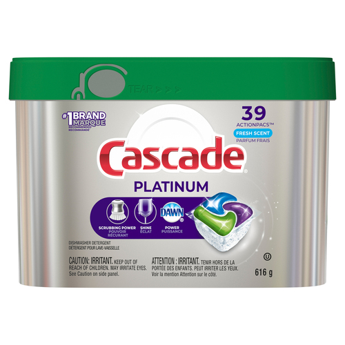Cascade Platinum Dishwasher Detergent Fresh Action Pacs