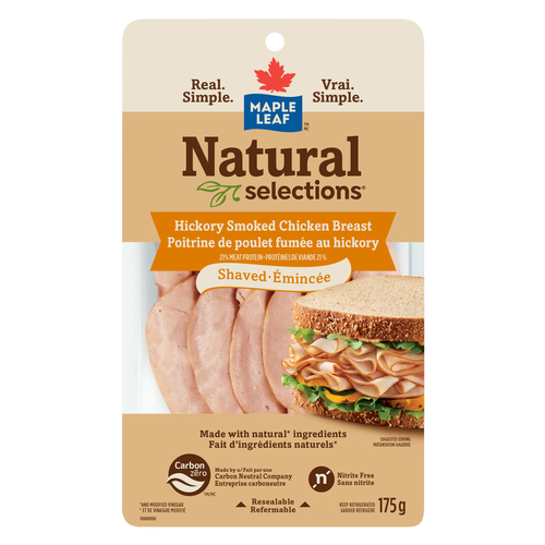 Maple Leaf Natural Selections Deli Shaved Turkey Breast Hickory Smoked