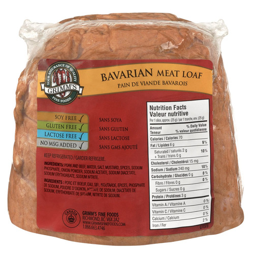 Grimm's Fine Foods Bavarian Meatloaf