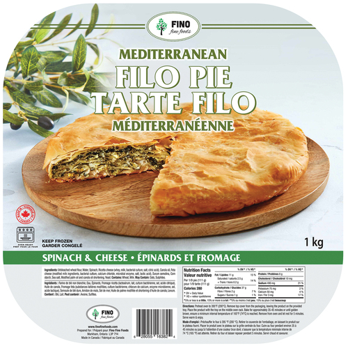 Fino Frozen Mediterranean Filo Pie Spinach & Cheese