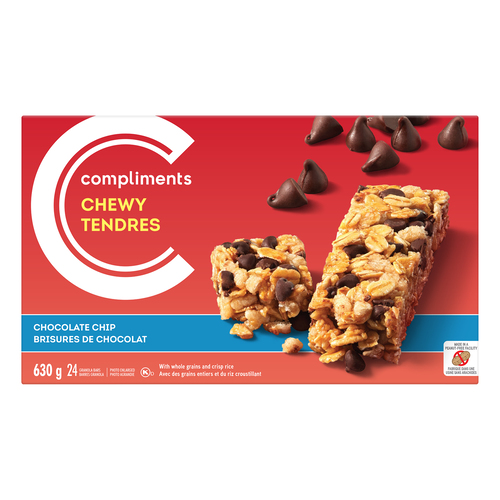 Compliments Granola Bars Chewy Tenders Chocolate Chip