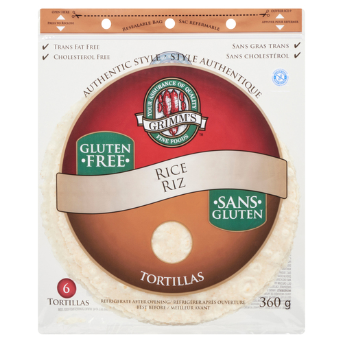 Grimm's Fine Foods Gluten-Free Rice Tortilla