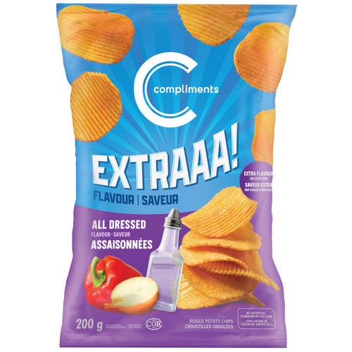 Compliments Extraaa! Ridged Potato Chips