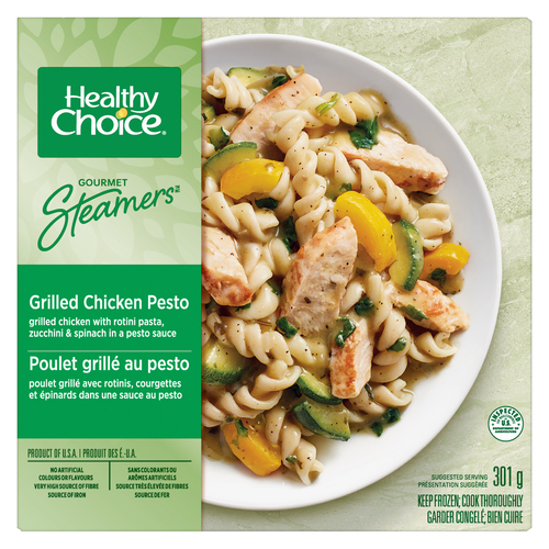 Healthy Choice Frozen Entrée Gourmet Steamers Grilled Chicken Pesto