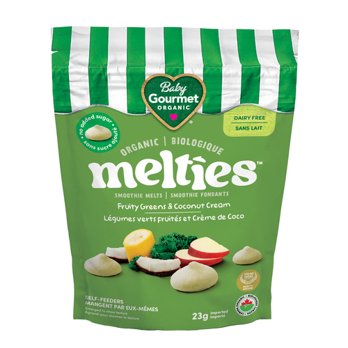 Baby Gourmet Melties Organic Baby Snack Melts, Fruity Greens & Coconut Cream