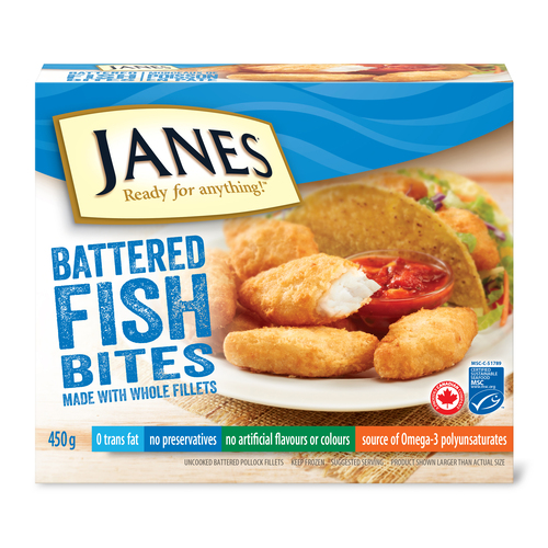 Jane's Frozen Battered Fish Bites