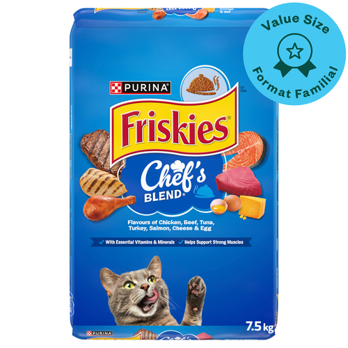 Friskies Chef's Blend Dry Cat Food Assorted Flavours
