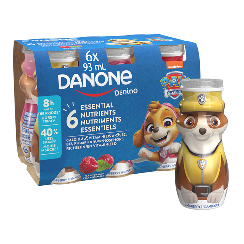 Buy Danino Drinkable Yogurt Raspberry Flavoured 6 x 93 ml (bottles ...