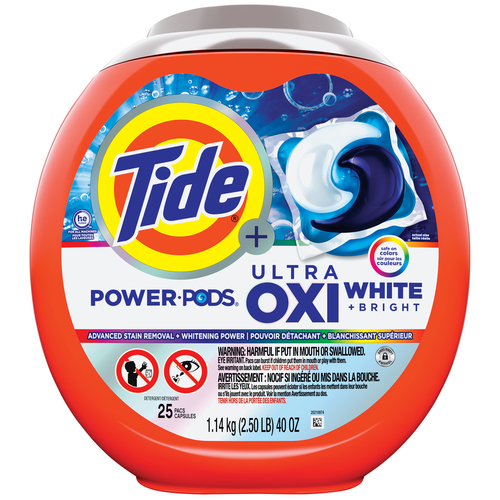 Tide Laundry Detergents Liquid Mega Pod Original With Oxi 25 Pacs
