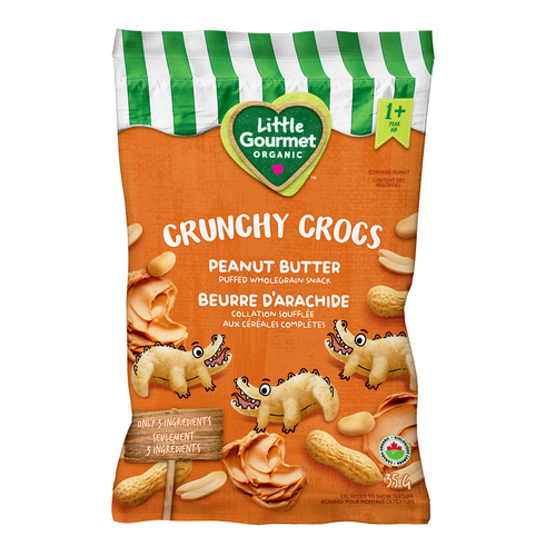 Little Gourmet Crunchy Crocs Peanut Butter Organic Toddler Snack